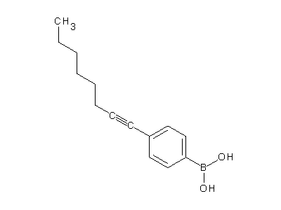 Chemical structure of 4-(oct-1-ynyl)phenylboronic acid