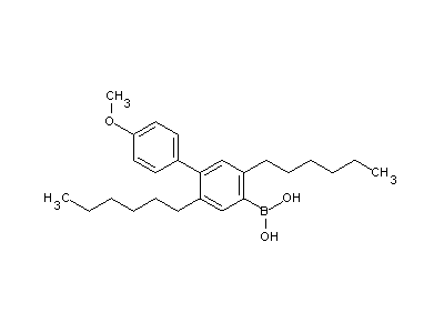 Chemical structure of [2,5-dihexyl-4-(4-methoxyphenyl)phenyl]boronic acid