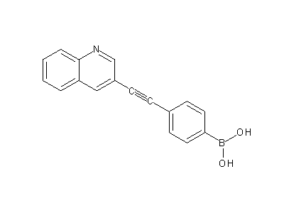 Chemical structure of 4-(quinolin-3-ylethynyl)phenylboronic acid
