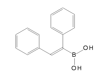 Chemical structure of 1,2-diphenylvinylboronic acid
