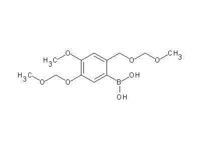 Chemical structure of 4-methoxy-5-(methoxymethoxy)-2-(methoxymethoxymethyl)phenylboronic acid