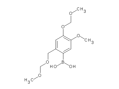 Chemical structure of 5-methoxy-4-(methoxymethoxy)-2-(methoxymethoxymethyl)phenylboronic acid
