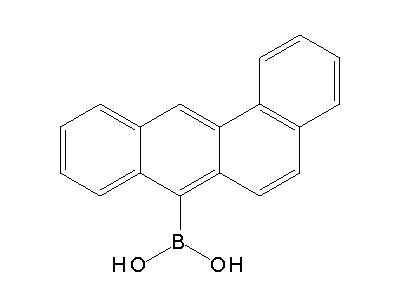 Chemical structure of tetraphen-7-ylboronic acid