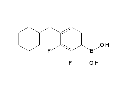 Chemical structure of 4-(cyclohexylmethyl)-2,3-difluorobenzeneboronic acid