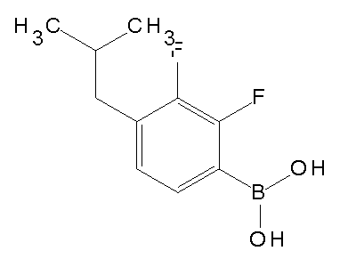 Chemical structure of 2,3-difluoro-4-isobutylphenylboronic acid