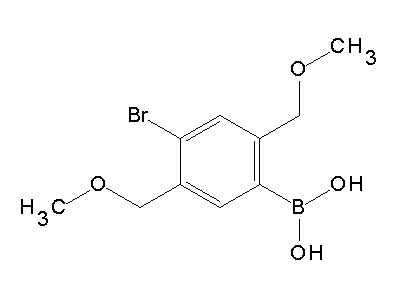 Chemical structure of 4-bromo-2,5-bis(methoxymethyl)phenylboronic acid