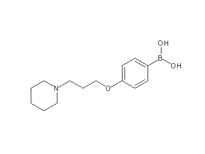 Chemical structure of 4-(3-piperidin-1-yl-propoxy)phenylboronic acid