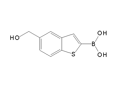 Chemical structure of 5-hydroxymethylbenzo[b]thiophen-2-ylboronic acid