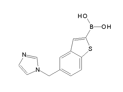 Chemical structure of 5-imidazol-1-ylmethylbenzo[b]thiophen-2-ylboronic acid