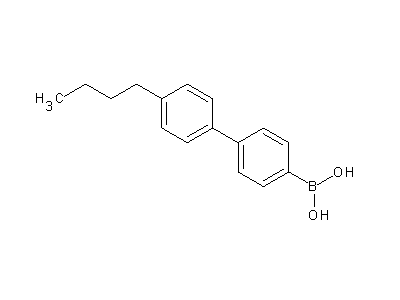 Chemical structure of 4'-butyl-4-biphenylboronic acid