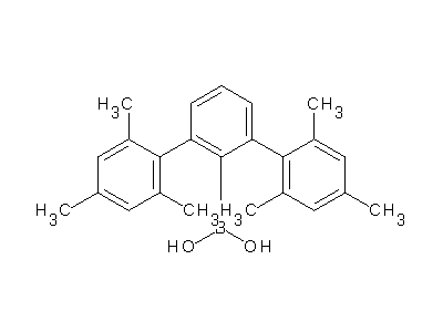Chemical structure of 2,6-bis(2,4,6-trimethylphenyl)phenylboronic acid