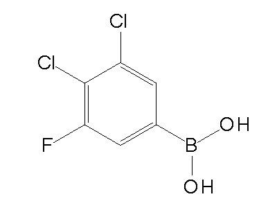Chemical structure of 3,4-dichloro-5-fluorophenylboronic acid