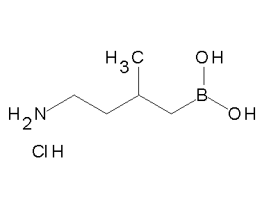 Chemical structure of 4-amino-2-methylbutylboronic acid hydrochloride