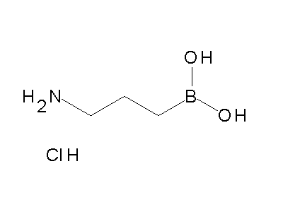 Chemical structure of 3-aminopropylboronic acid hydrochloride