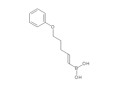 Chemical structure of (E)-5-phenoxy-1-pentenylboronic acid