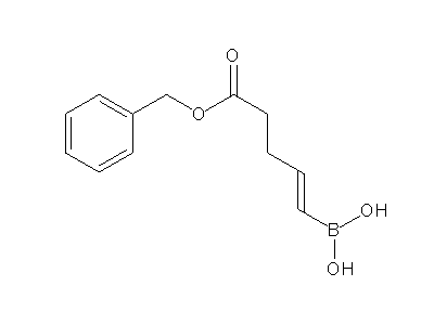Chemical structure of (E)-4-(benzyloxycarbonyl)but-1-enylboronic acid
