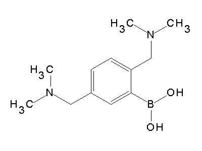 Chemical structure of [2,5-bis(dimethylaminomethyl)phenyl]boronic acid