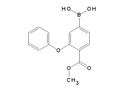 Chemical structure of [3-(phenoxy)-4-(methoxycarbonyl)phenyl]boronic acid