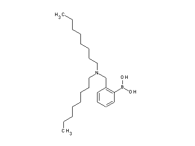 Chemical structure of 2-((N,N-di-n-octyl)aminomethyl)phenylboronic acid