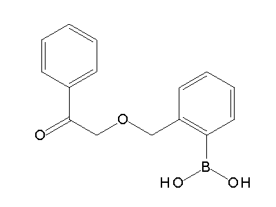 Chemical structure of 2-(2-oxo-2-phenylethoxymethyl)phenylboronic acid