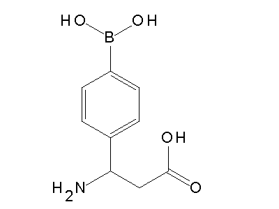 Chemical structure of 3-amino-3-(4-boronophenyl)propanic acid