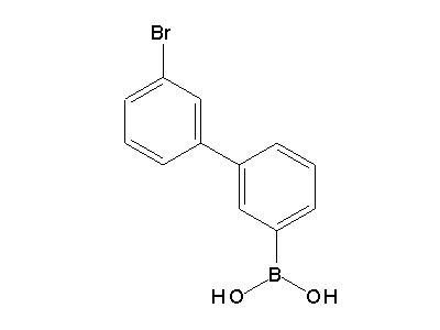 Chemical structure of 3-(3-bromobenzene)phenyl boronic acid