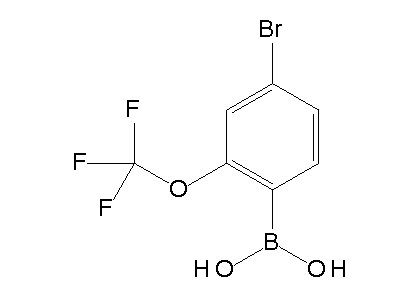 Chemical structure of 4-bromo-2-(trifluoromethoxy)phenylboronic acid