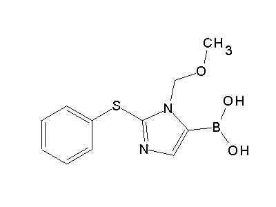 Chemical structure of [3-(methoxymethyl)-2-phenylsulfanylimidazol-4-yl]boronic acid