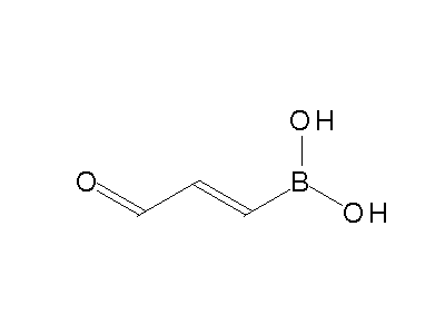 Chemical structure of (E)-3-oxoprop-1-enylboronic acid