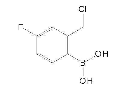 Chemical structure of 2-chloromethyl-4-fluoro-phenylboronic acid