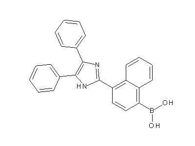 Chemical structure of [4-(4,5-diphenyl-1H-imidazol-2-yl)-1-naphthyl]boronic acid
