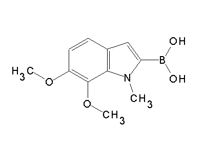 Chemical structure of (6,7-dimethoxy-1-methylindol-2-yl)boronic acid