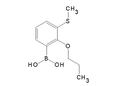 Chemical structure of 3-(methylthio)-2-propoxyphenylboronic acid