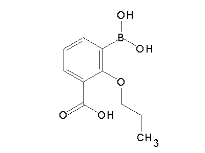 Chemical structure of 3-carboxy-2-propoxyphenylboronic acid