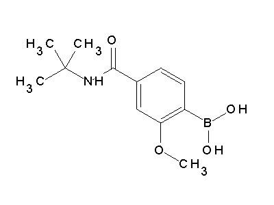 Chemical structure of 4-tert-butylaminocarbonyl-2-methoxyphenylboronic acid
