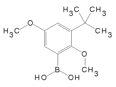 Chemical structure of 3-tert-butyl-2,5-dimethoxyphenylboronic acid