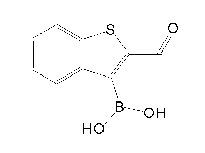Chemical structure of 2-formyl-3-benzothiopheneboronic acid