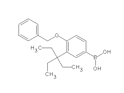 Chemical structure of 4-benzyloxy-3-(1,1-diethylpropyl)phenylboronic acid