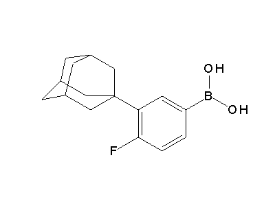 Chemical structure of 3-(1-adamantyl)-4-fluorophenylboronic acid