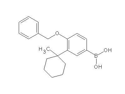 Chemical structure of 4-benzyloxy-3-(1-methylcyclohexyl)phenylboronic acid