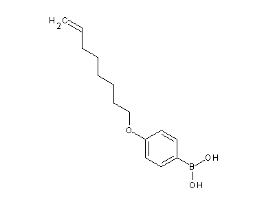 Chemical structure of 4-(oct-7-enyloxy)phenylboronic acid