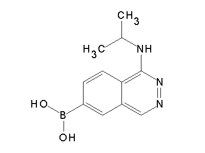Chemical structure of 1-(isopropylamino)phthalazin-6-ylboronic acid