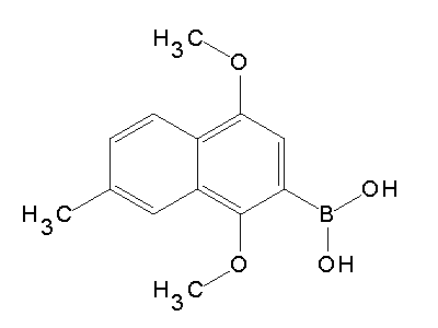 Chemical structure of 1,4-dimethoxy-7-methylnaphthalen-2-ylboronic acid