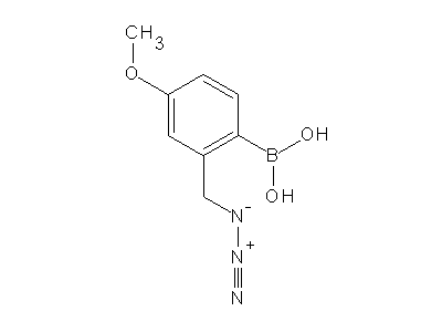 Chemical structure of 2-(azidomethyl)-4-methoxyphenylboronic acid