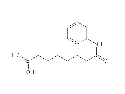 Chemical structure of 7-oxo-7-phenylaminoheptylboronic acid