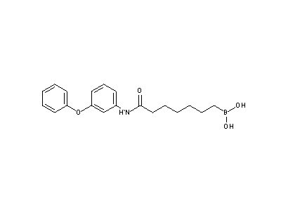 Chemical structure of 7-oxo-7-(3-phenoxyphenyl)aminoheptylboronic acid