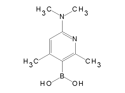 Chemical structure of 6-(dimethylamino)-2,4-dimethylpyridin-3-ylboronic acid