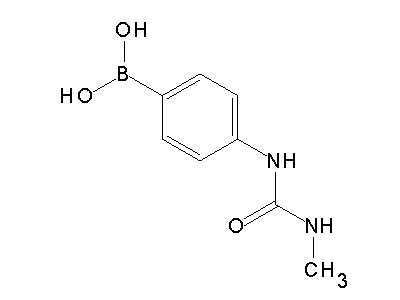 Chemical structure of 4-(3-methylureido)phenylboronic acid