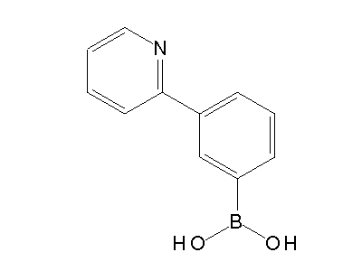 Chemical structure of 3-(pyridin-2-yl)phenylboronic acid