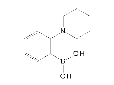 Chemical structure of 2-(piperidin-1-yl)phenylboronic acid